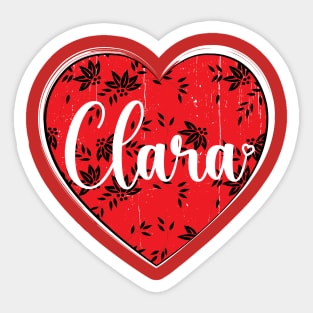 I Love Clara First Name I Heart Clara Sticker